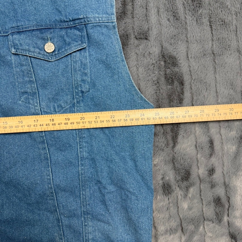 A Denim Shop Harley Owners Group HOG Patch Denim Vest Mens 4XL Blue Biker - Picture 3 of 7